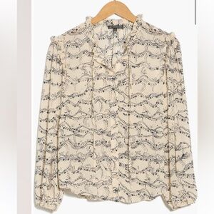 Adrianna Papell
Ruffle Split Neck Long Sleeve Button-Up Shirt